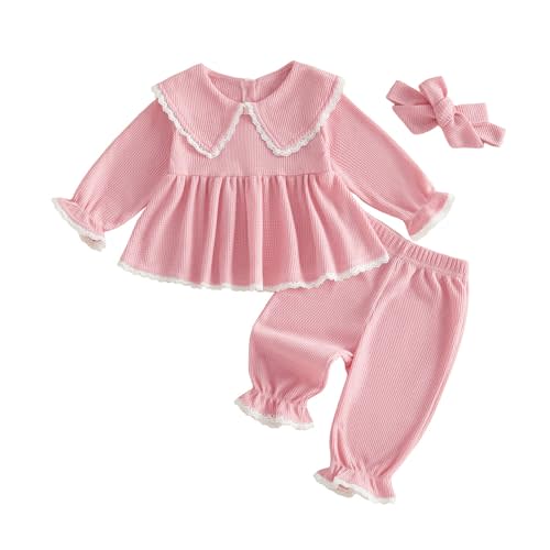 Toddler Baby Girl Clothes Little Girls Fall Outfits Winter 3pcs Pants Set