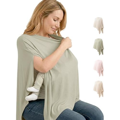 Niceye Chic Nursing Cover for Breastfeeding, Wearable Nursing Scarf for Confident Public Feeding, Soft Breastfeeding Cover for Moms