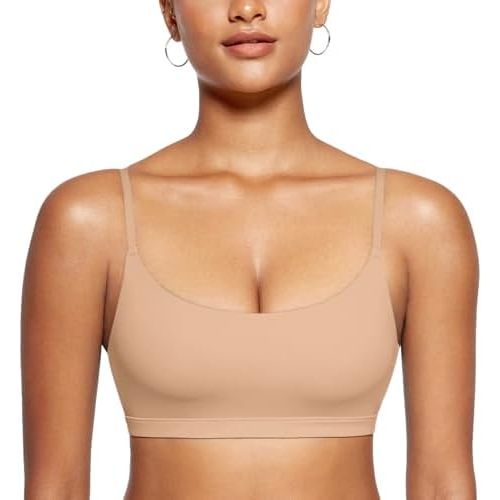 INLYRIC Women's Inbarely Bralettes Cami Bras No Underwire Wireless Seamless Unlined Comfort Sports Bra