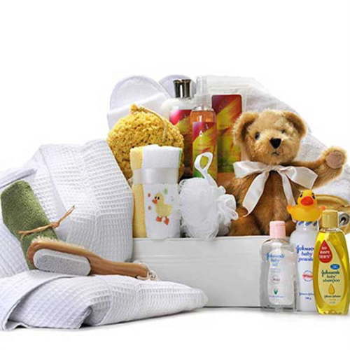 Mom and Baby Bath Basket