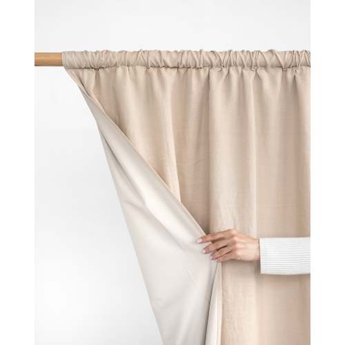 Blackout linen curtain panel (1 pcs) in Natural linen