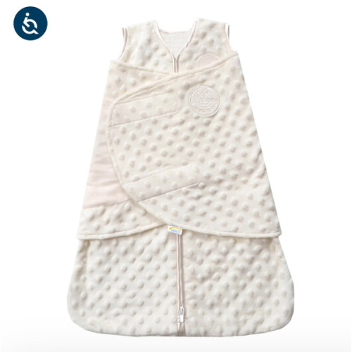 Cream Plushy Dot Velboa Swaddle - Newborn | HALO