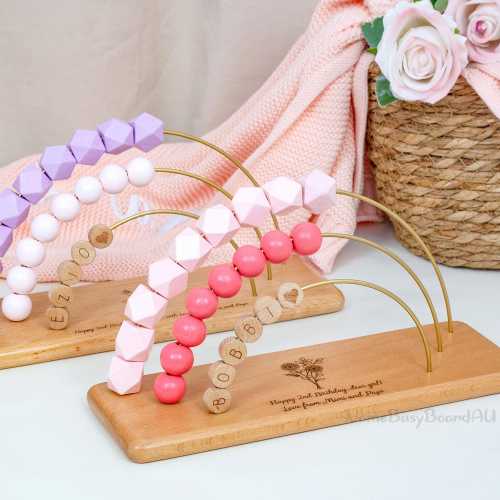 Custom Name Abacus, Personalized Toddler Abacus, Rainbow Abacus, Wooden Name Abacus, Handmade Toys for Kids, Christmas Gifts for Kids