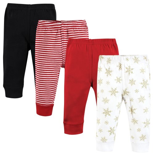 Hudson Baby Cotton Pants, Gold Snowflake