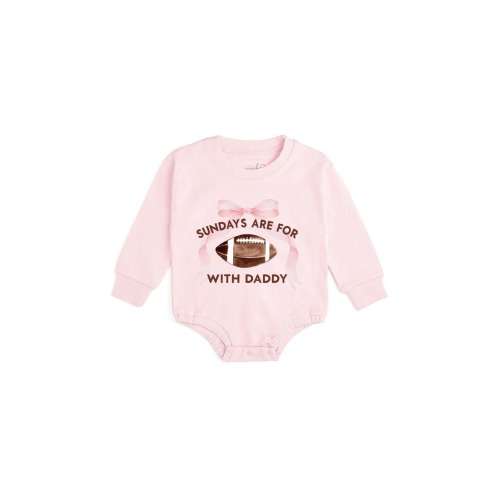 Sundays Are For Football With Daddy Long Sleeve Romper