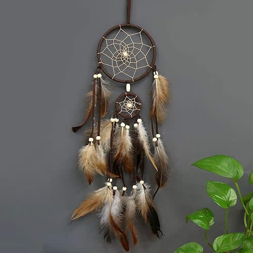 Feather Dream Catcher Handmade Native American Dream Catchers Bohe Wall Hanging Decoration Ornament for Kids Bedroom Car Decor Home Decoration Birthday Party