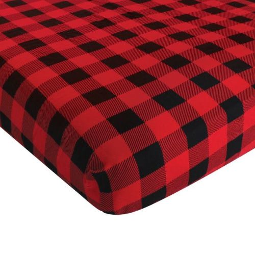 Hudson Baby Cotton Fitted Crib Sheet, Buffalo Plaid, One Size
