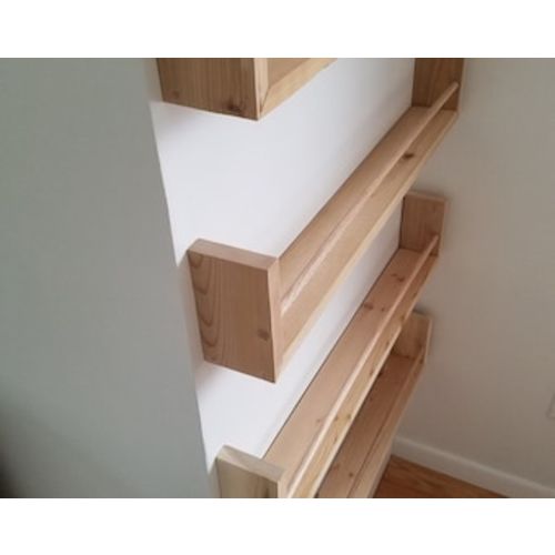 Nursery Bookshelf, "waterfall" Corner Joint, Nursery Decor, Natural Pine (classic Design) Custom Sizing Available, Modern, Joinery - Etsy