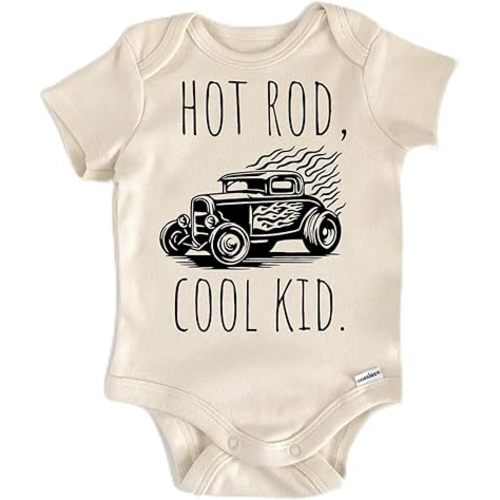 Hot Rod Muscle Car - Baby Boy Girl Clothes Infant Bodysuit Funny Cute Newborn