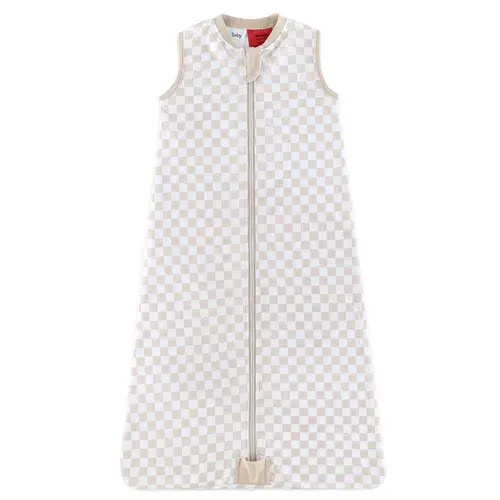 4Baby Sleepbag 0.2 Tog Natural Check Size 3-12 Months | Baby Bunting AU