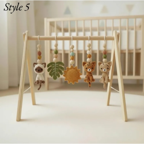 Handmade Cat Baby Gym | Style 5 Gym + Toys