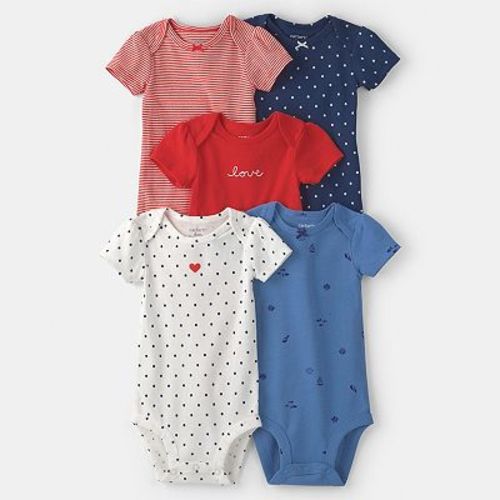 Baby Girl Carter's 5-Pack Short Sleeve Bodysuits