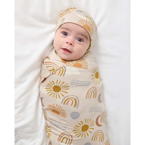 Desert Sunrise Swaddle & Beanie Set | Little Sleepies