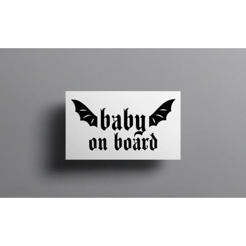 Goth Baby On Board Car Decal, Alternative Sticker, Emo Parent Gift, Goth Baby Gift, Baby Shower Gift, Baby Safety Decal, Emo Baby Gift
