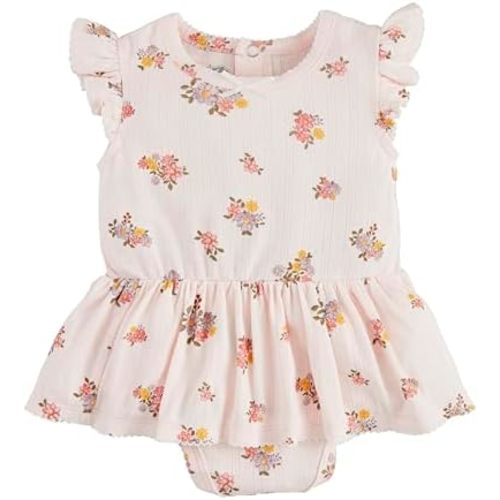 Mud Pie baby-girls Children's Pointelle Floral Crawler