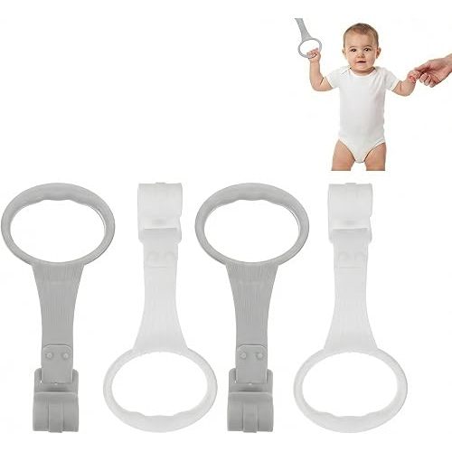 Veemoon Baby Playpen Pull up Rings Handles,4pcs Toddler Walk Assistant Crib Pull Rings Infant Standing Safety Ring Lightweight Plastic Walking Aid for Newborn Walk Practice with Smooth Rounded Edges