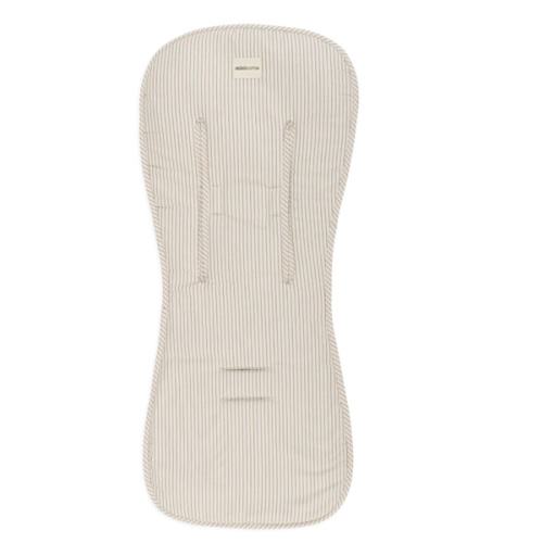 Beige Stripes Stroller Liner · Minicoton