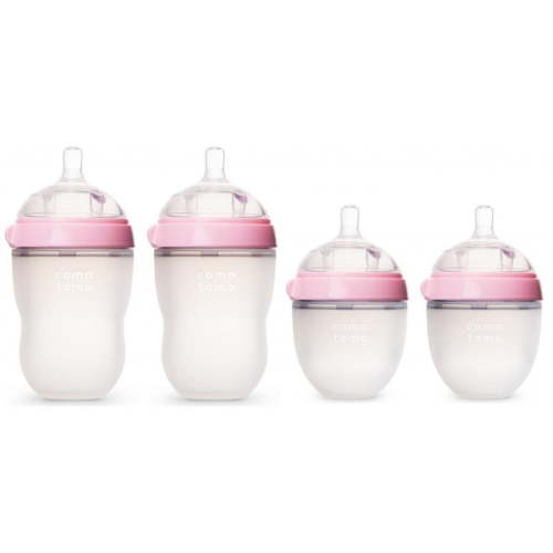 Comotomo 5 oz and 8 oz Baby Bottles, 4 Pack