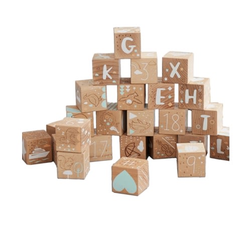 Keepsake Etched Baby Blocks - Wonder & Wise