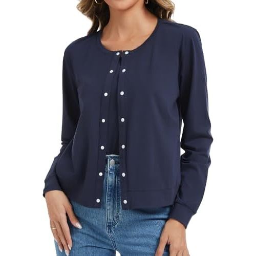 Sosolism Women's Nursing Shirts Cardigan Breastfeeding Tops