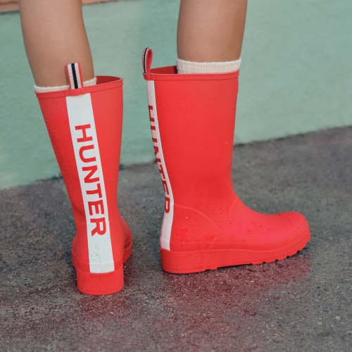 Kids First Gloss Rain Boots - Military Red | Hunter Boots