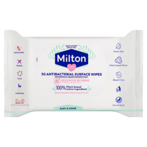 Milton Antibacterial Surface Wipes 30 Pack