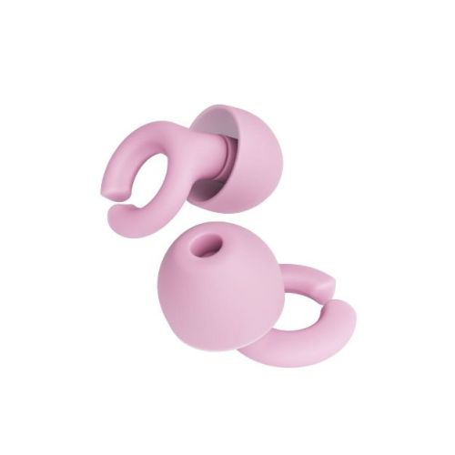Hear Hush Hoops Reusable Soft Silicone Ear Plugs, Pink