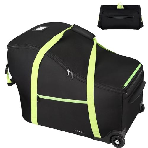 Infant Car Seat Travel Bag Fit Doona Car Seat Stroller and Base, Chicco Keyfit 35 and Base, Doona Travel Bag with Wheels, Padded Car Seat Bags for Air Travel, Nuna Travel Bag with Zipper Pocket