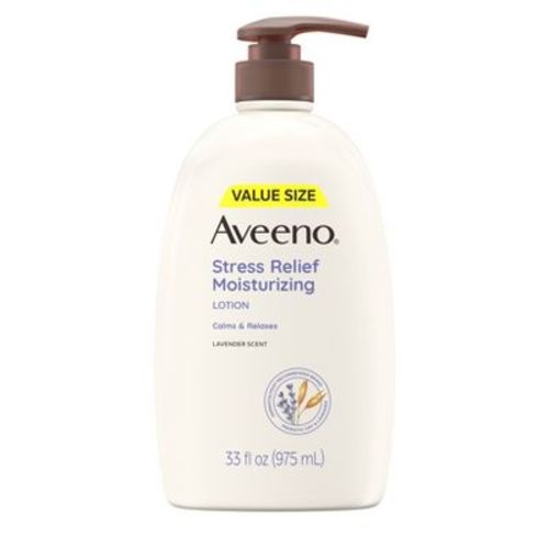 Aveeno Stress Relief Moisturizing Body Lotion with Lavender Scent, Natural Oatmeal to Calm and Relax