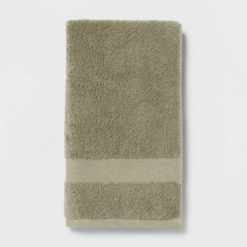 Performance Plus Bath Towel Light Green - Threshold™: Heavyweight Cotton, Jacquard Terry, OEKO-TEX Certified
