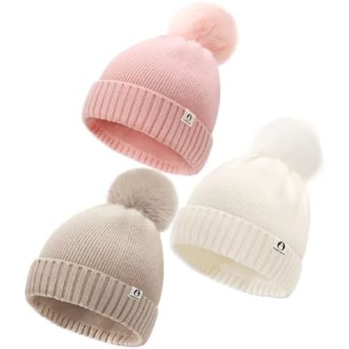 FURTALK Baby Winter Hat Toddler Beanie Infant Newborn Warm Pom Pom Cap