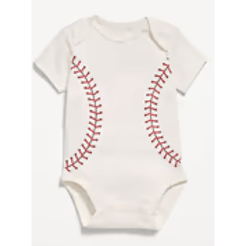 Short-Sleeve Unisex Graphic Bodysuit for Baby-Baseball (6-12 months)