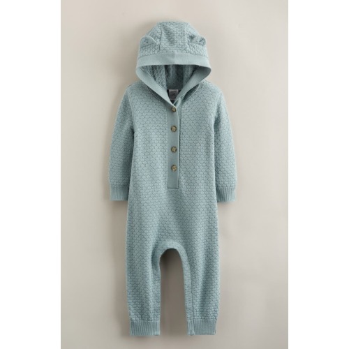 Hooded Bear Pointelle Sweater Romper, 3MPick up today