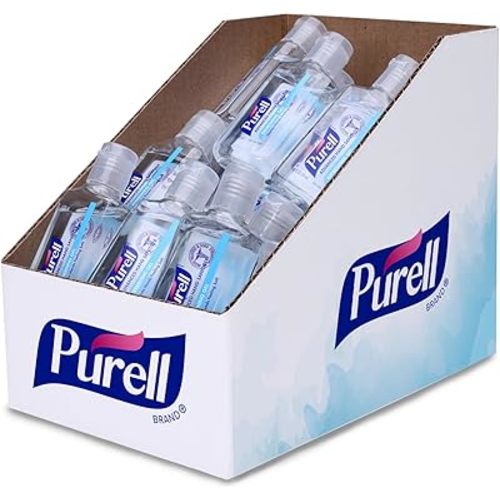 Purell Advanced Hand Sanitizer Refreshing Gel, Clean Scent, 1 Fl Oz Travel Size Flip-Cap Bottle with Display Bowl (Pack of 36), 3901-36-BWL