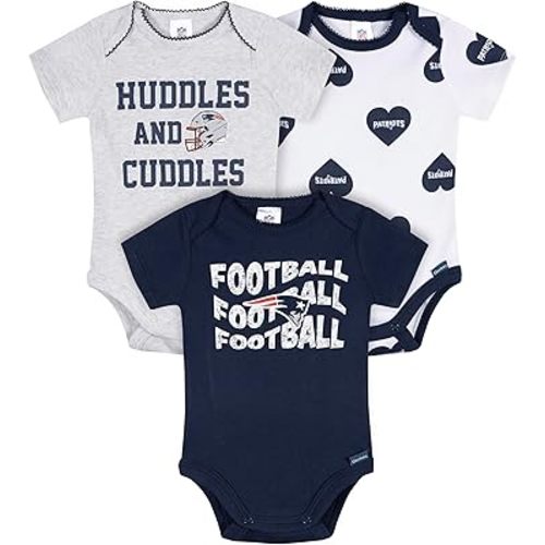 Gerber NFL baby-girls Nfl 3-pack Onesie Bodysuit