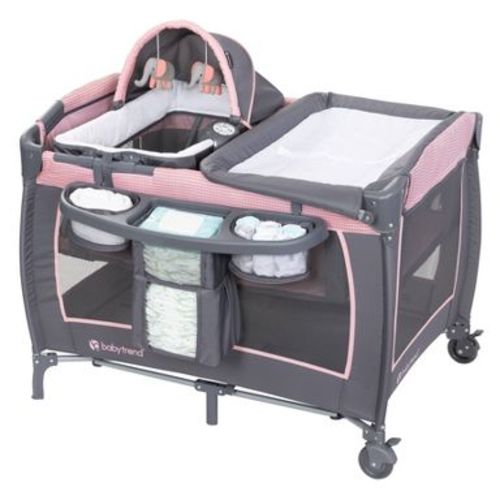 Baby Trend Lil Snooze Deluxe III Nursery Center Playard - Cozy Pink