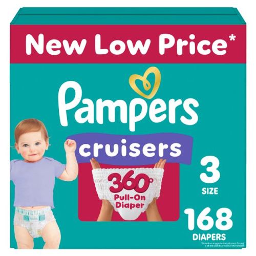 Pampers Cruisers 360 Disposable Diapers OMS Pack - Size 3 - 168ct