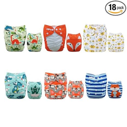 ALVA Cloth Diapers for Baby Girl Adjustable Reusable Cloth Diaper Cover
