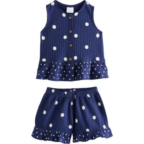 Kids' Polka Dot Peplum Top & Shorts Set, 1.5-2Y