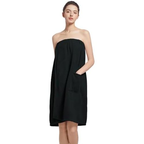 Women'S Soft Wrap Towel Full Length，Bath Robe After Shower Female Plush Long，Spa Bathrobes Lightweight With Pockets