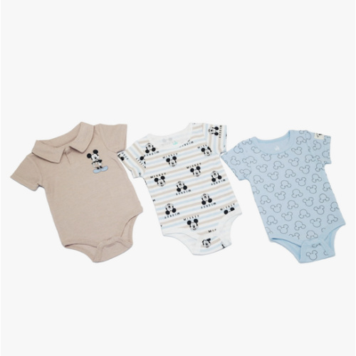 Magic Threadz Disney Clothes Baby Boys 3-Pack Bodysuits – Mickey Mouse & Winnie the Pooh Outfit Set (0M–9M)