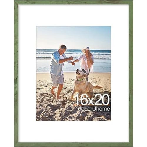 decorUhome 16x20 Picture Frame, Fits 11x14 Photos with Mat, M01RGN