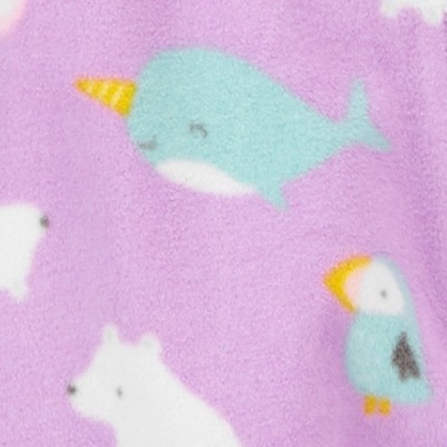 Baby Girls' Winter Friends Fleece Sleep N' Play - Just One You® made by carter's Purple, Size: 6M