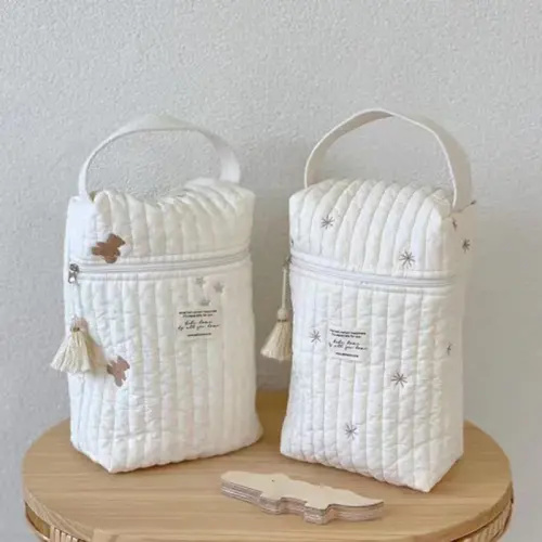 Portable Stroller Nappy Bag Quilted Baby Diaper Caddy Organizer Embroidered Mommy Bags Babies Accessories Changing Bag Storage - AliExpress