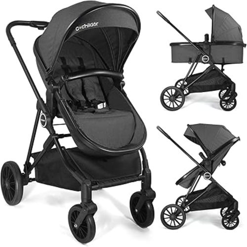 Lite 2.0 Baby Stroller with Newborn Mode, 2-in-1 Foldable Infant Stroller with Reversible Seat and UPF 50+ Canopy