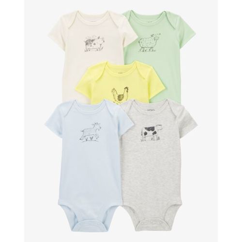 Baby 5-Pack Farm Animal Short Sleeve Bodysuits - Carter's | Carter's