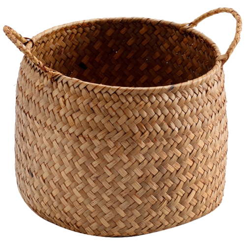 Eease Seagrass Belly Basket for Plants and Storage