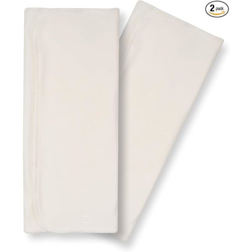 Nora's Nursery 3 Layer Cotton Prefolds 2 Pack with Snaps | Super Soft, Reusable, and Absorbent Cloth Diaper Liners | Gentle Cotton Diapering Solution for Babies
