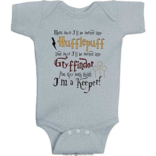 Mom says Huff Dad says Gryff but I'm a Keeper Baby Romper Bodysuit