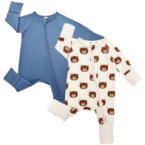 Bow Dream Bamboo Pajamas for Baby,Rayon Sleeper Romper Jumpsuit Outfit